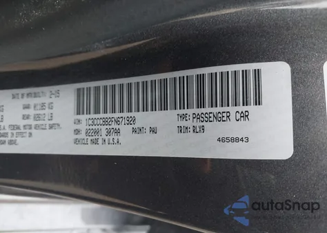 2015 Chrysler 200 S from USA, damaged, VIN 1C3CCCBB2FN671920